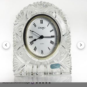 Concept Quartz Cut Crystal Crystal Clock, J. G. Durand, Vincennes, Table Clock